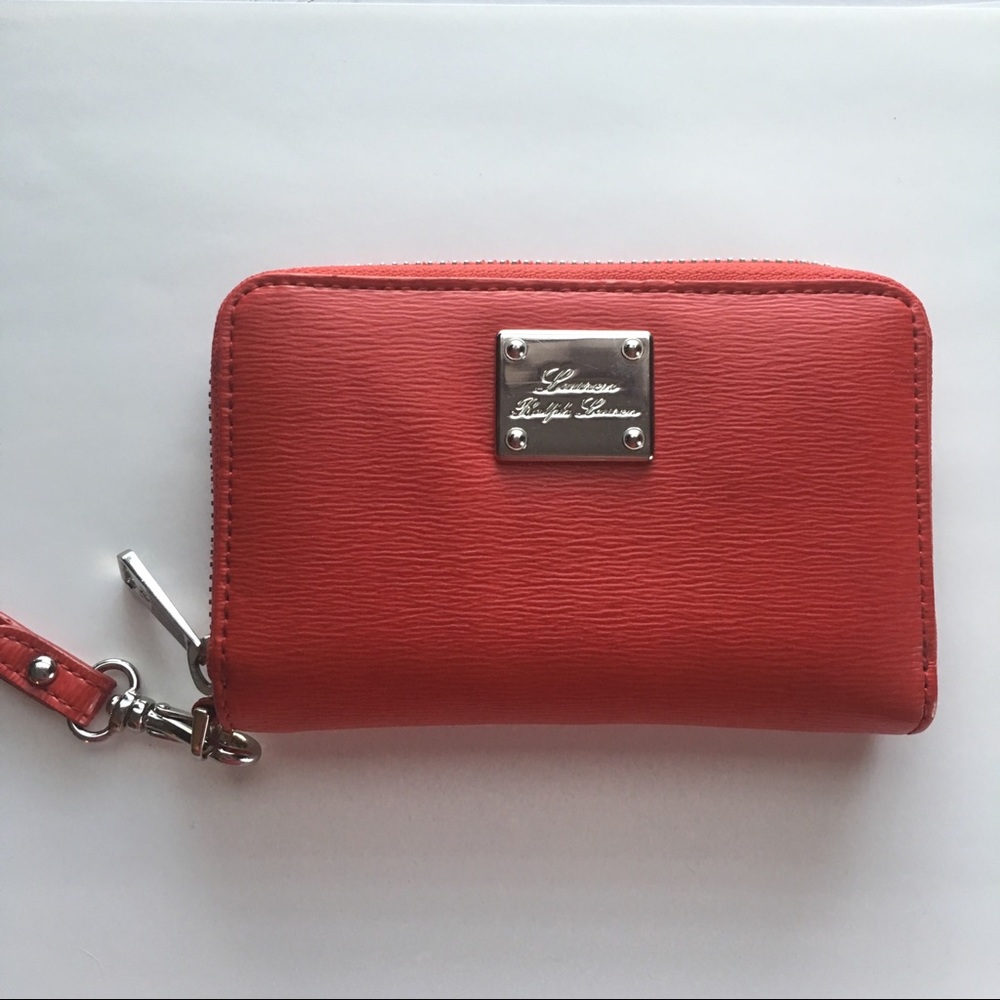 Lauren Ralph Lauren Leather Wristlet Wallet